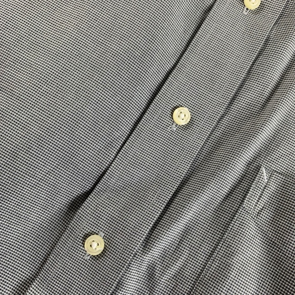 Tommy Hilfiger Men's Dress Shirt Size 16 33 Tiny Blue Check Cotton - Picture 4 of 5